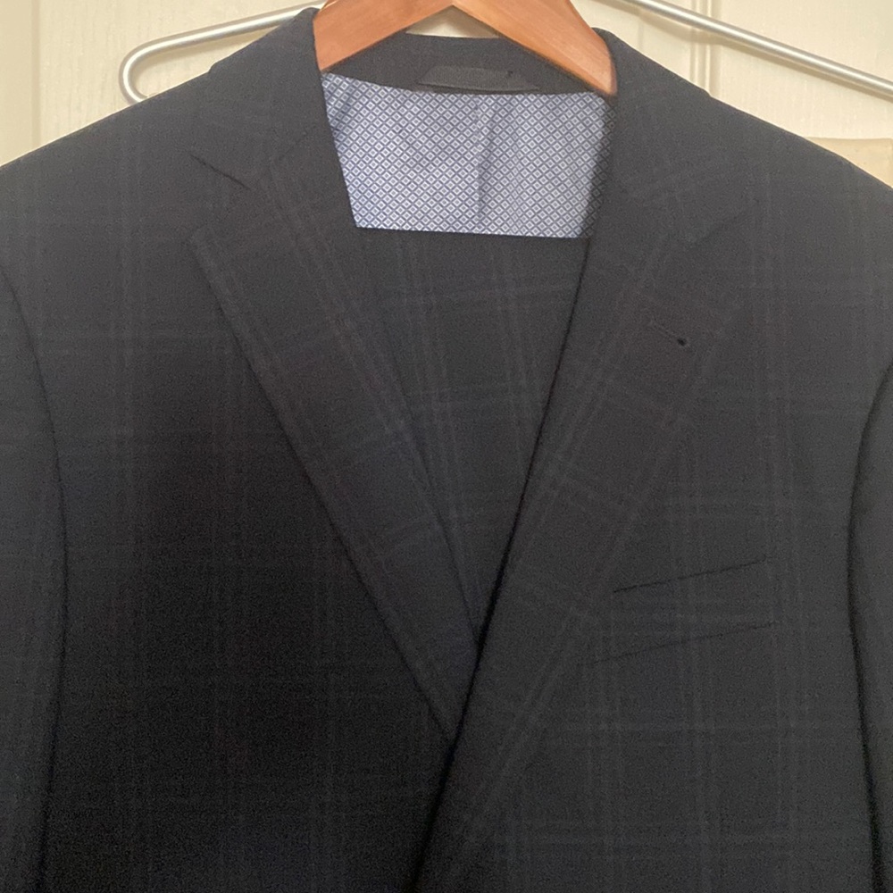 Zanetti Blue Window Pane Suit - Picture 3 of 16